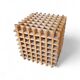 Lampe de table en bois cube moderne du milieu du siècle / Italie années 1960