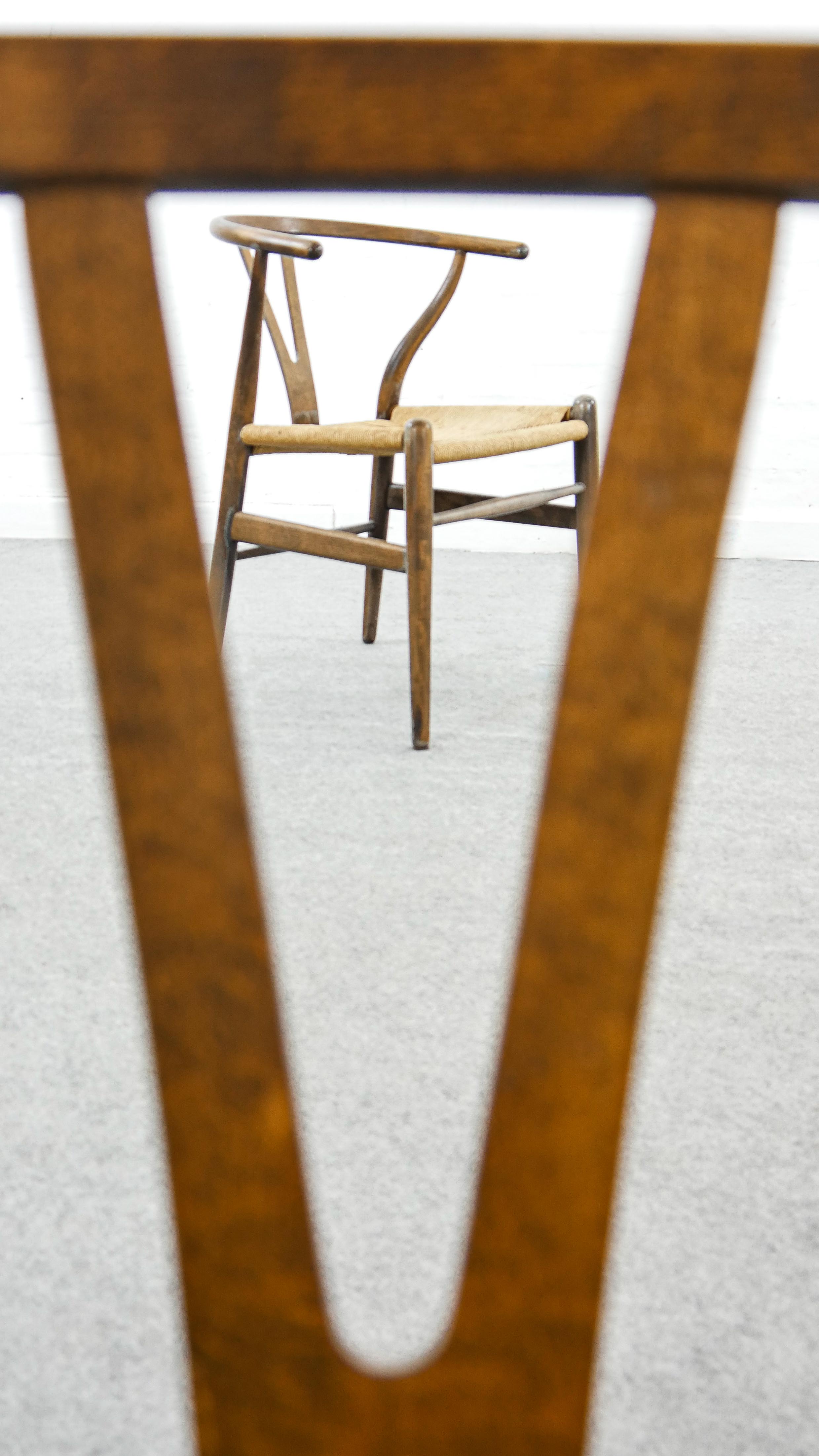 Pair of CH24 wishbone dining chairs by Hans Wegner for Carl Hansen Denmark