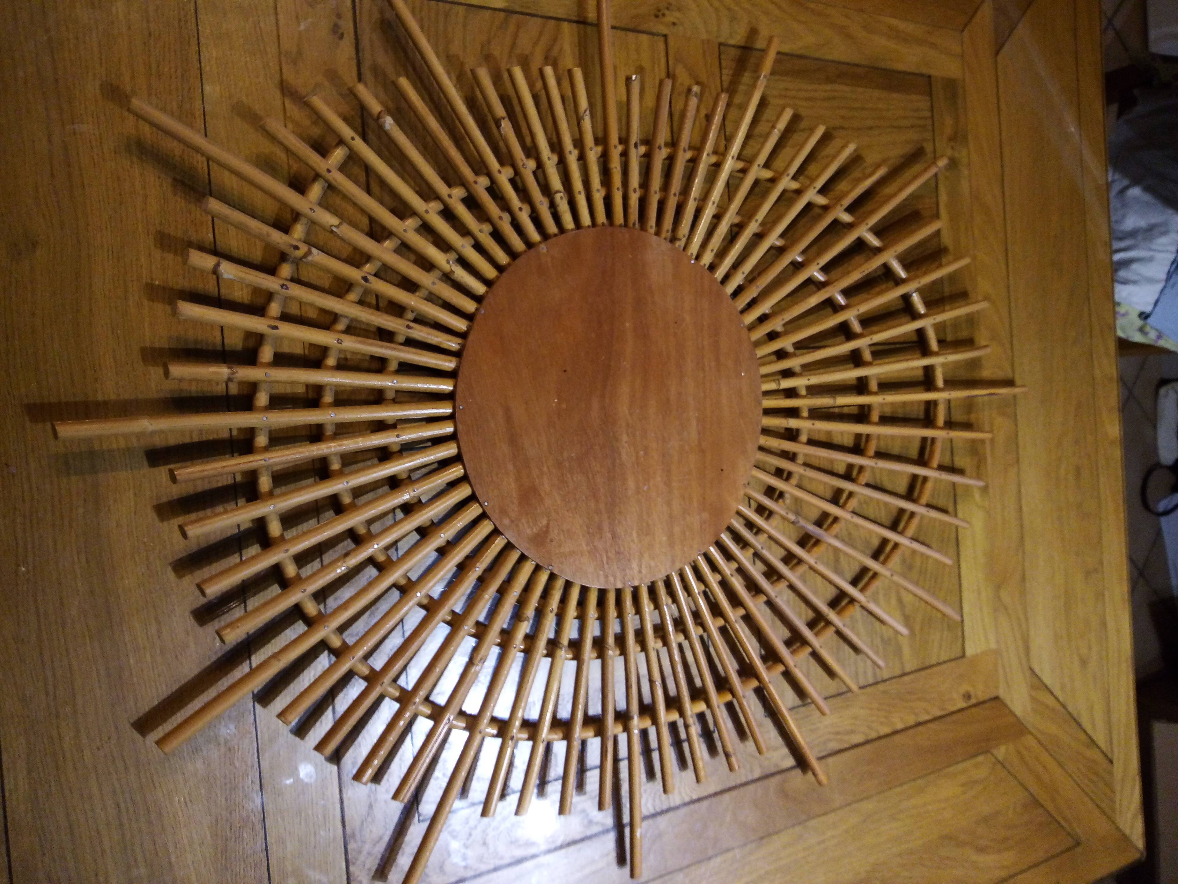 Mirror rattan  65x84cm