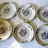6 dessert plates from St Amand, "Sologne" model, in very good condition