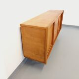 Vintage row in light oak wood from the 60s