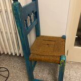 Painted wooden bohemian chair