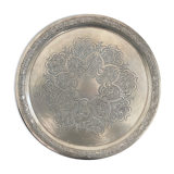 Round silver metal top - rosettes - frieze - Vintage - France