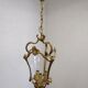Antique lantern chandelier in bronze and domed glass