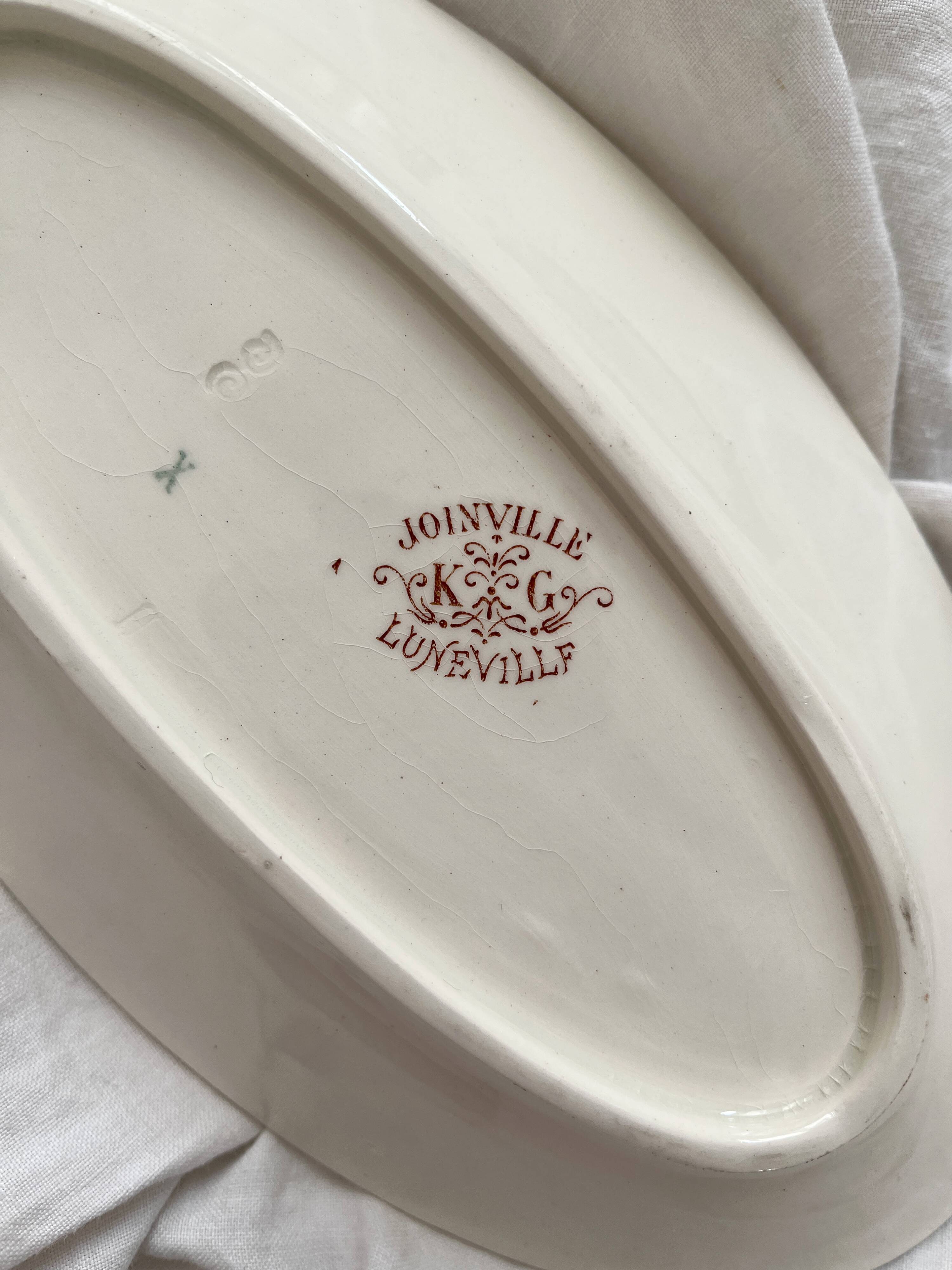 Oval ironstone dish "Joinville" KG Lunéville