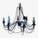 Lustre with 8 wrought iron branches