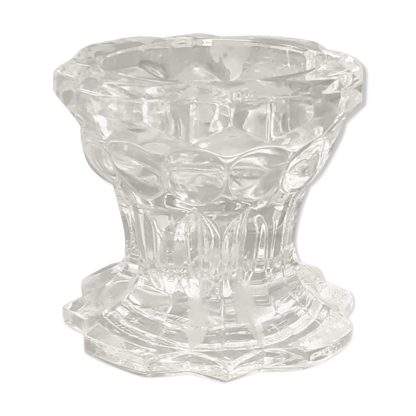 Reims crystal candle holder signed
