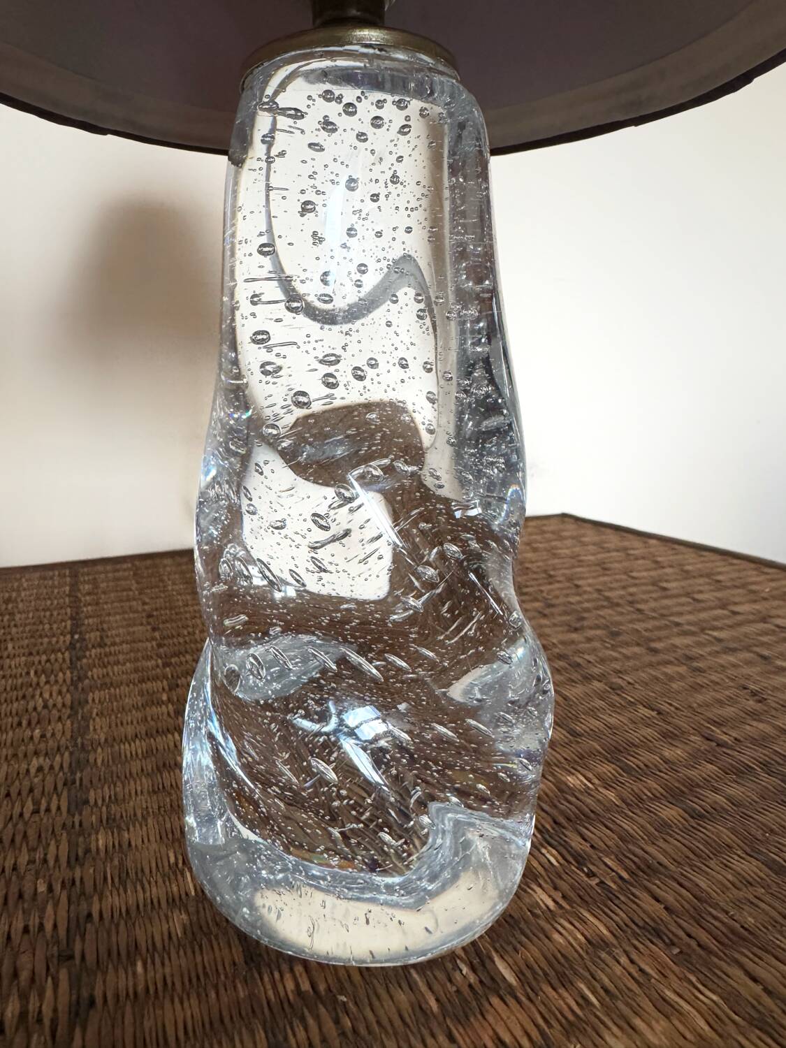 Small Schneider crystal lamp from the 50s