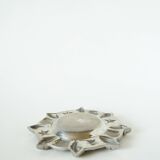 Chrome-plated metal valet tray with seashell and starfish motifs, 1980