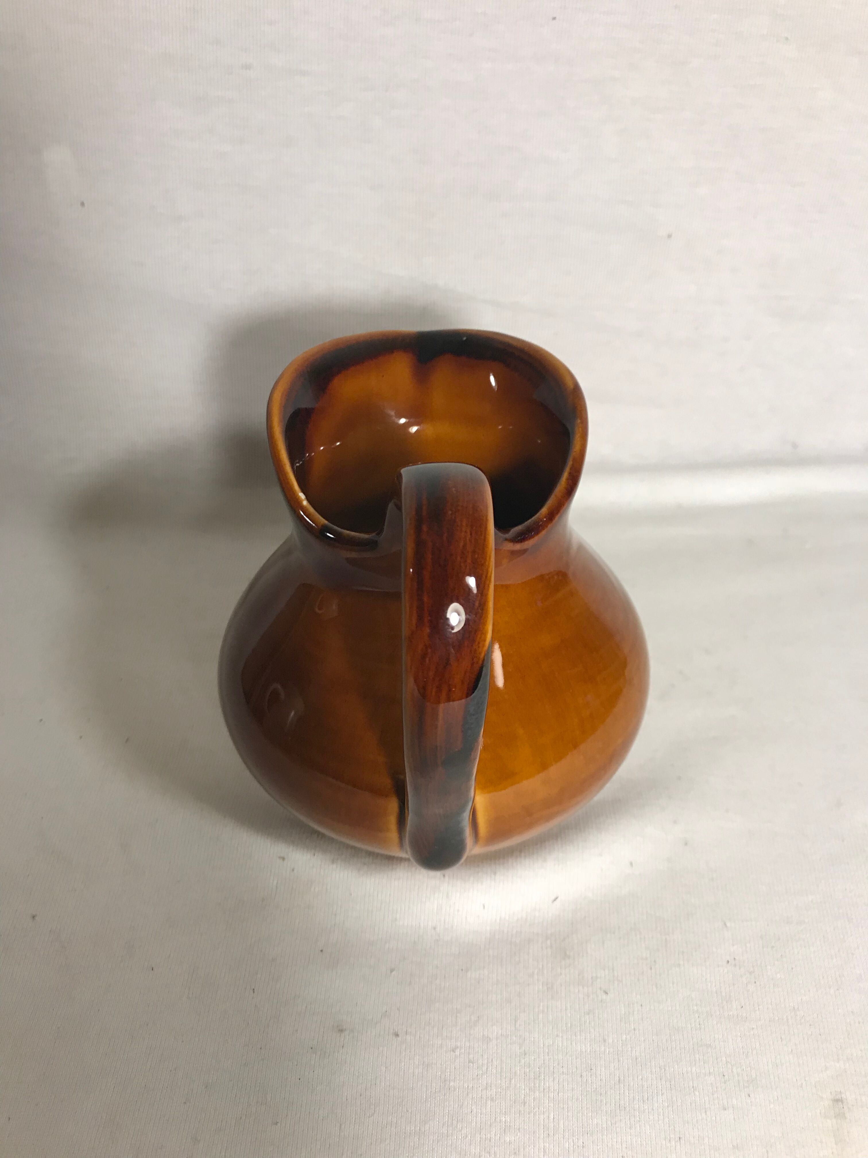 Former pitcher st clement france 5022 brown earthenware stamped vintage