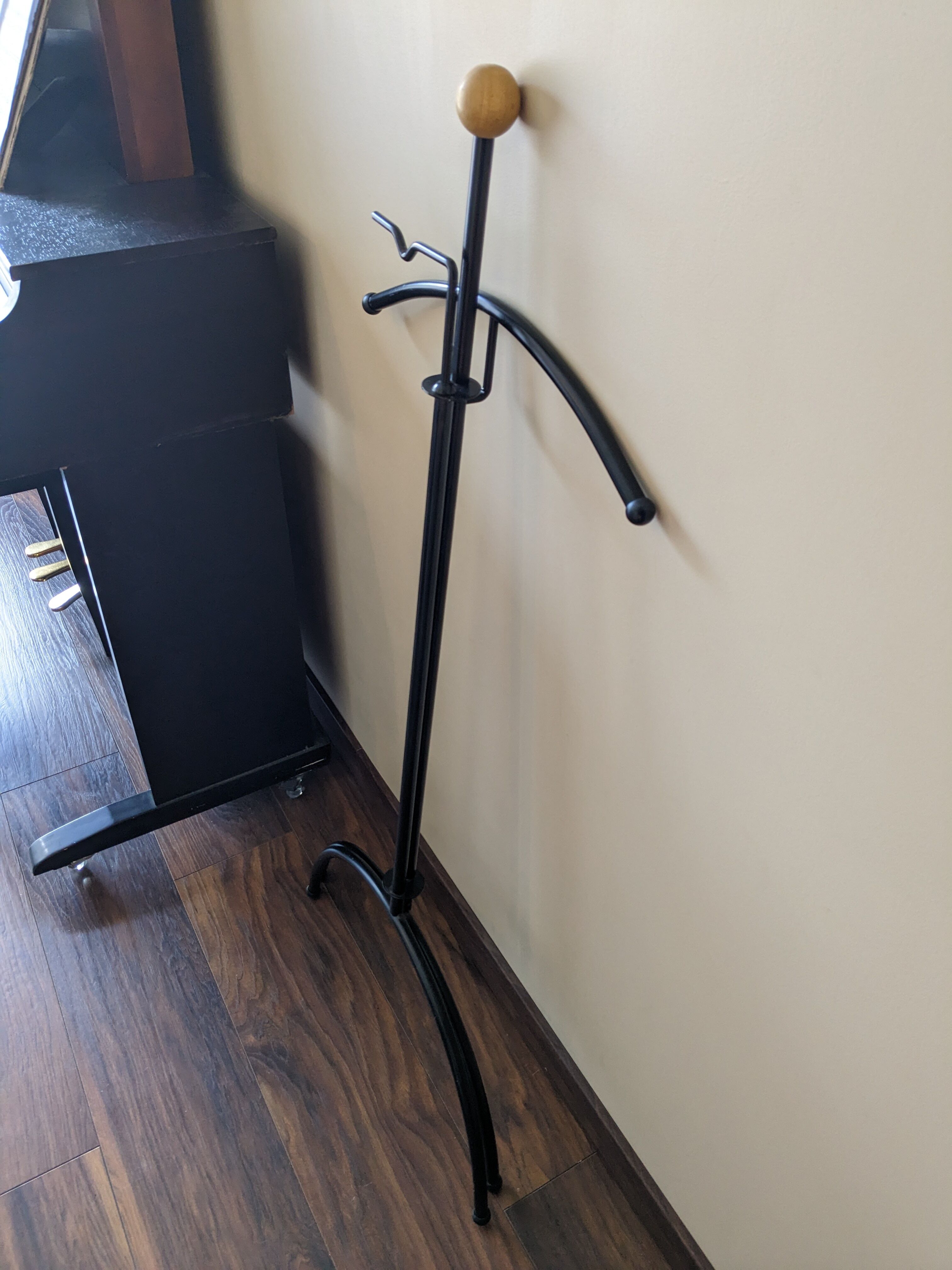 Vintage valet black and wood