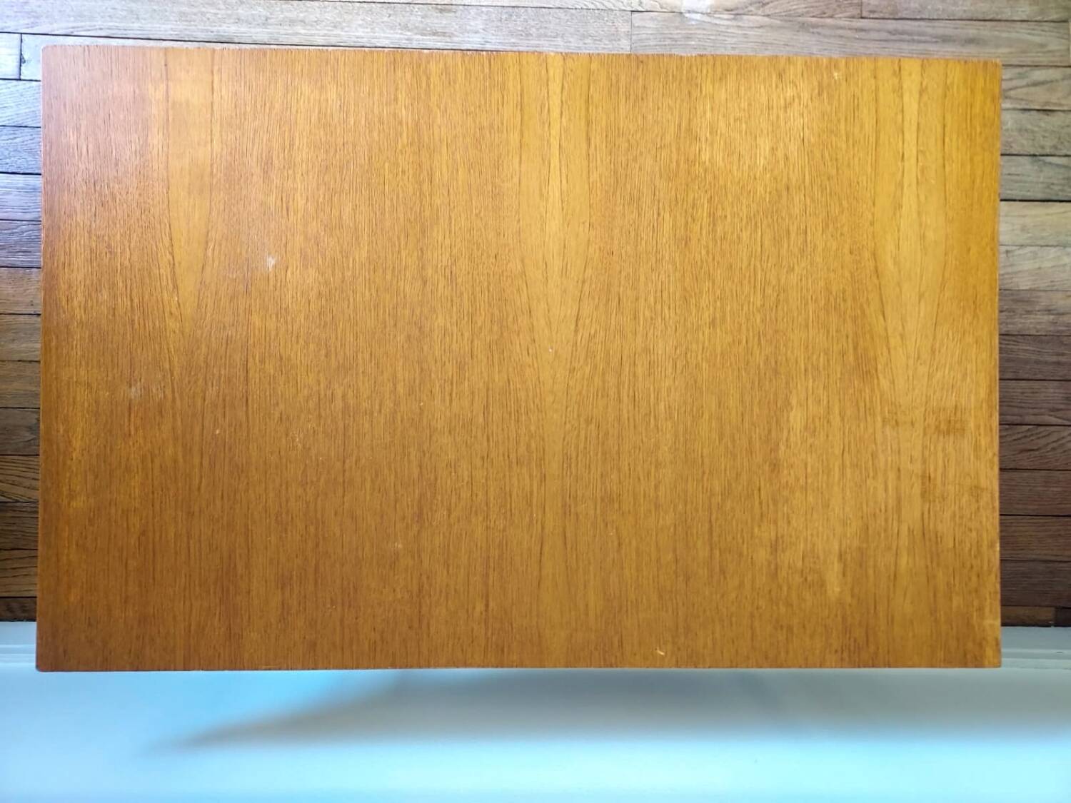 Wooden coffee table, double shelf