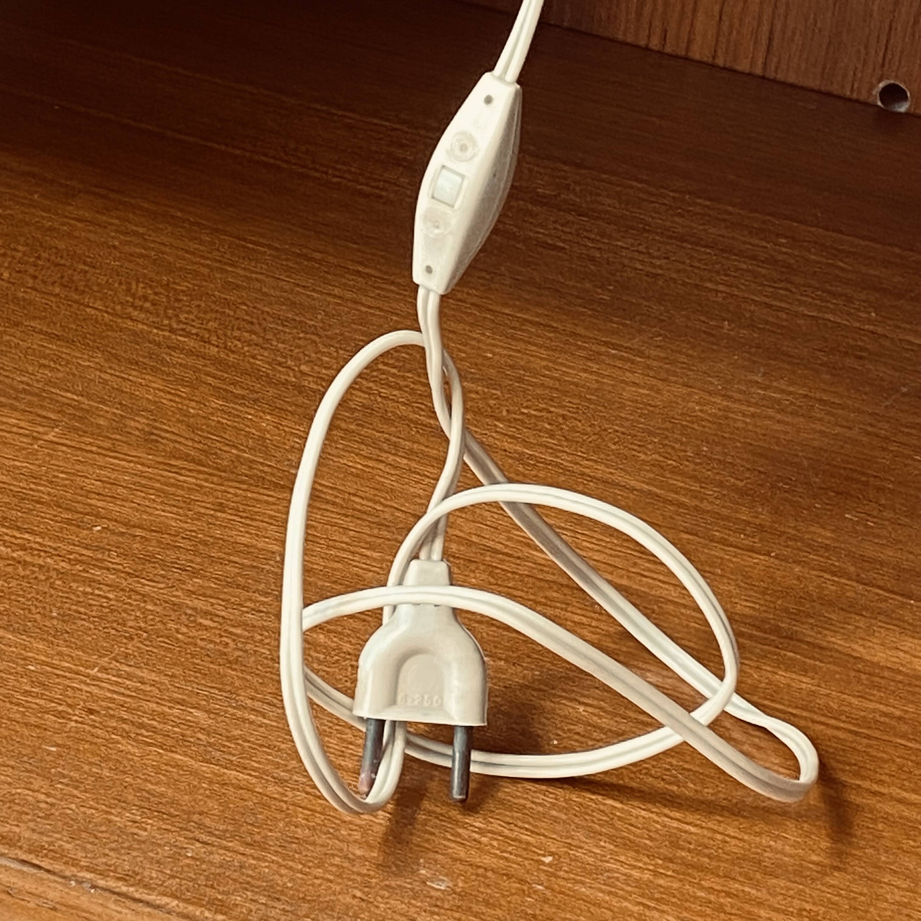 Small blue-green metal mushroom clip lamp vintage night light