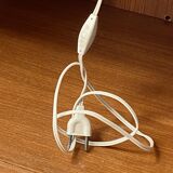 Small blue-green metal mushroom clip lamp vintage night light