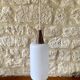 Scandinavian Pendant Lamp in Teak and Opaline, Circa 60´s