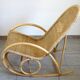 Rocking chair bambou rotin vintage