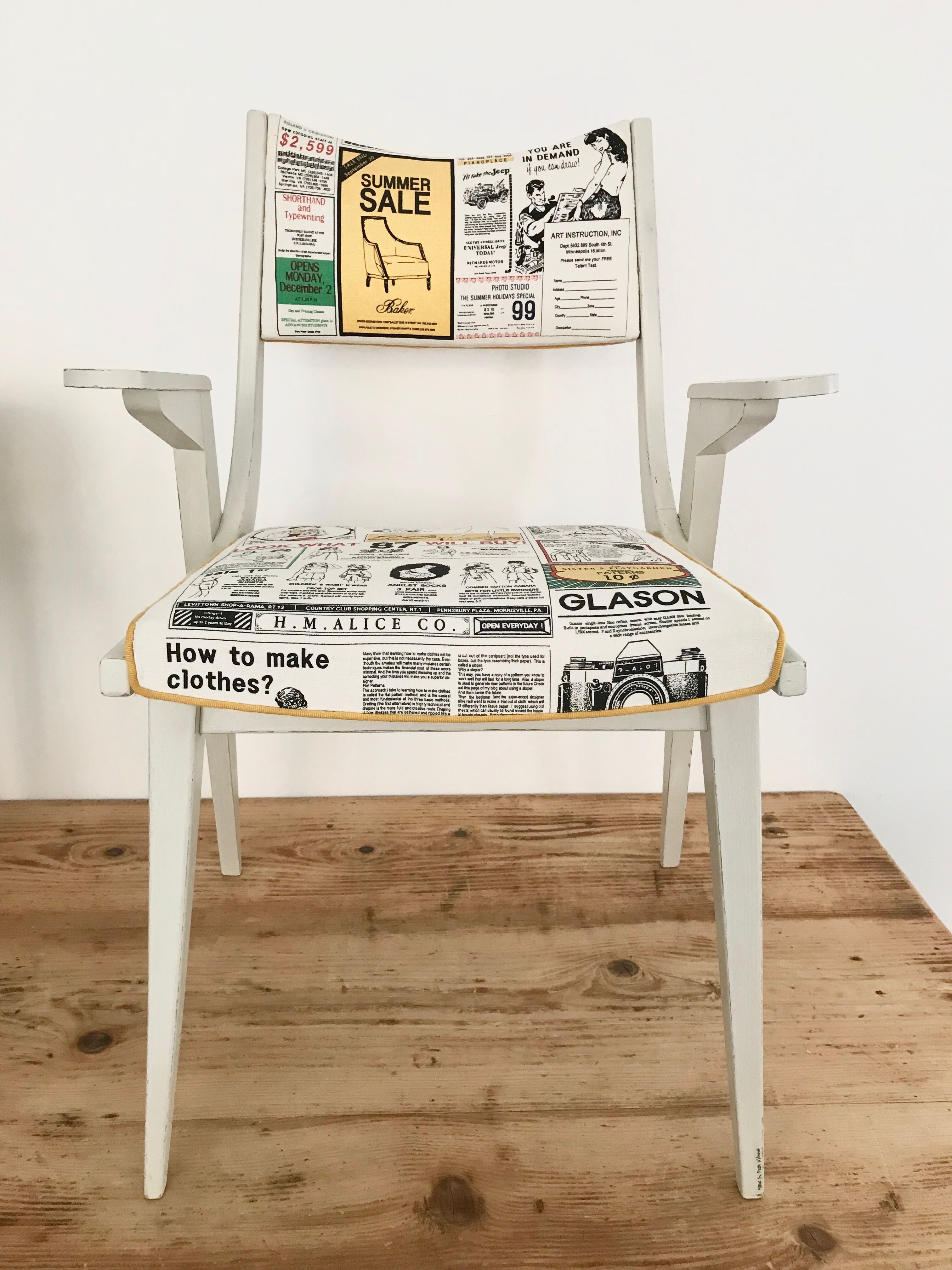 Vintage armchair retro patterns