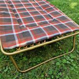 Extra bed, quilted sun lounger, Lafuma vintage 1970
