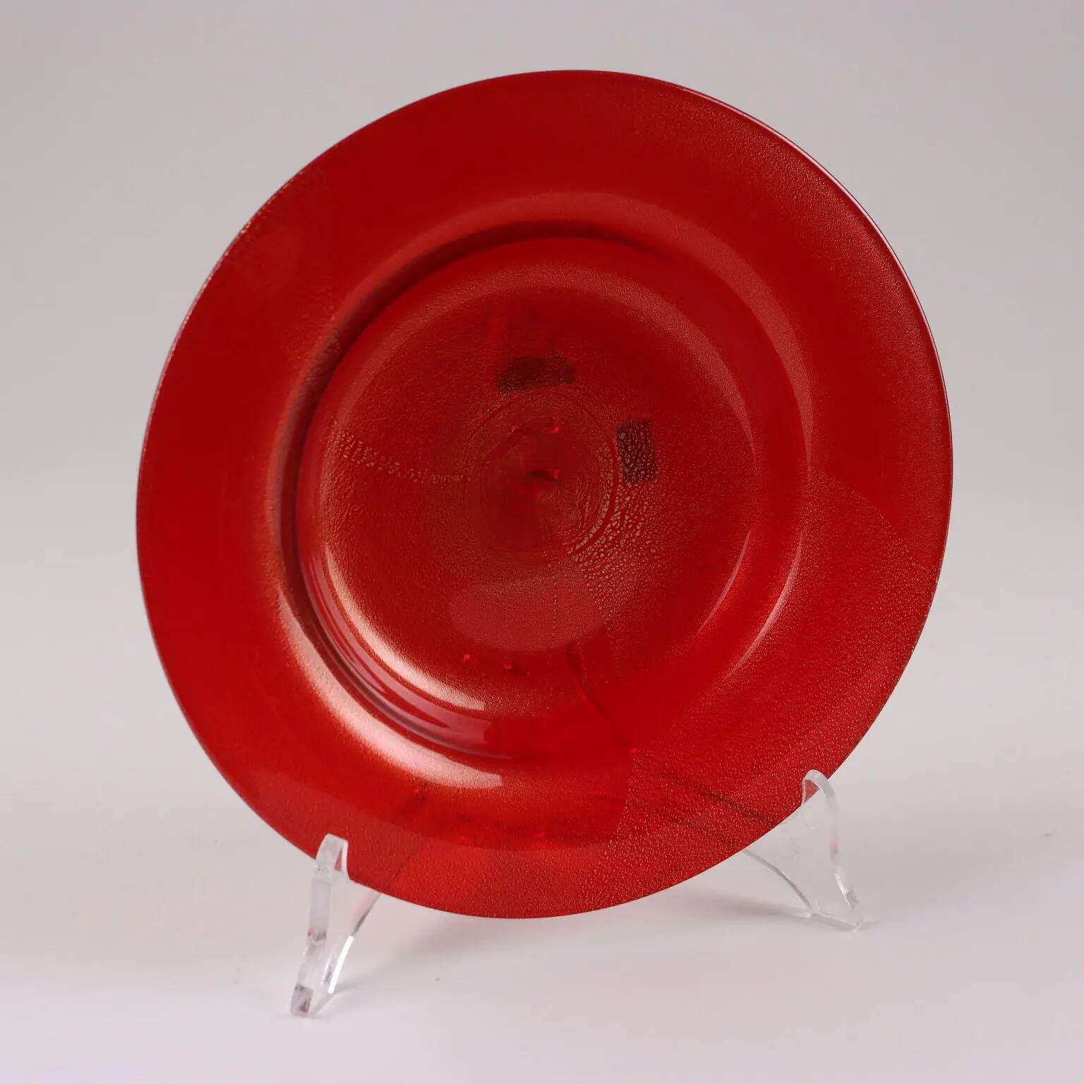 Vintage glass plates from Murano Suzuki Art Decoration 1970s