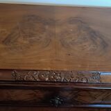 Louis Majorelle Art Nouveau bed + 2 bedside tables