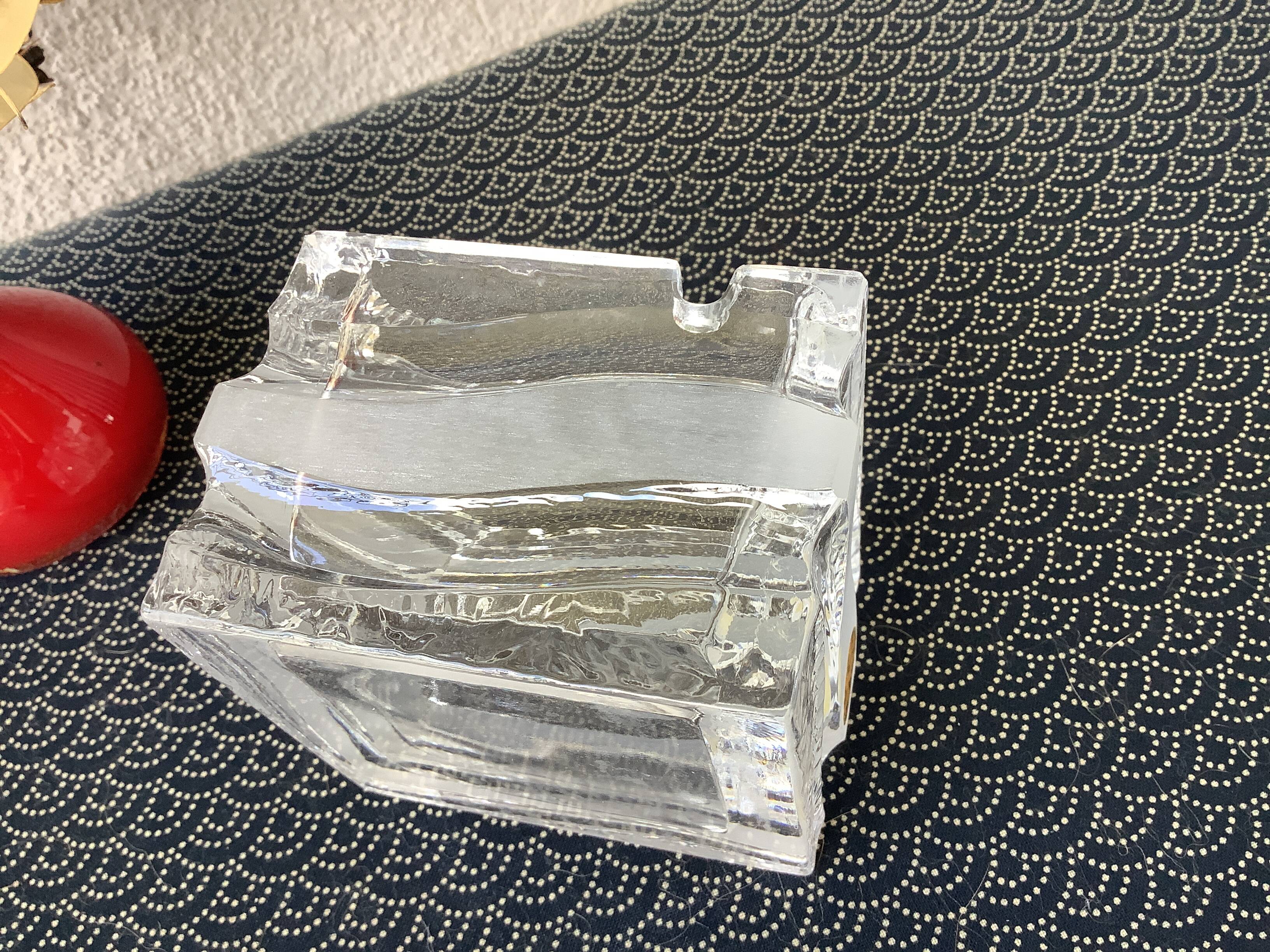 Bleikristall West Germany Modernist Design Crystal Ashtray - Cigar Ashtray