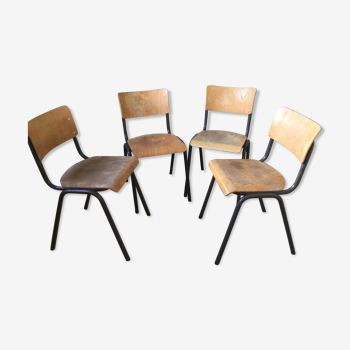 Set of 4 school chairs