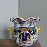 Pot vase Desvres Fourmaintraux Courquin 19th