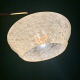 Vintage angled wall lamp with yellow clichy glass shade