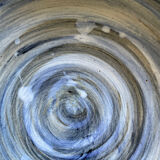 Vintage glazed terracotta dish