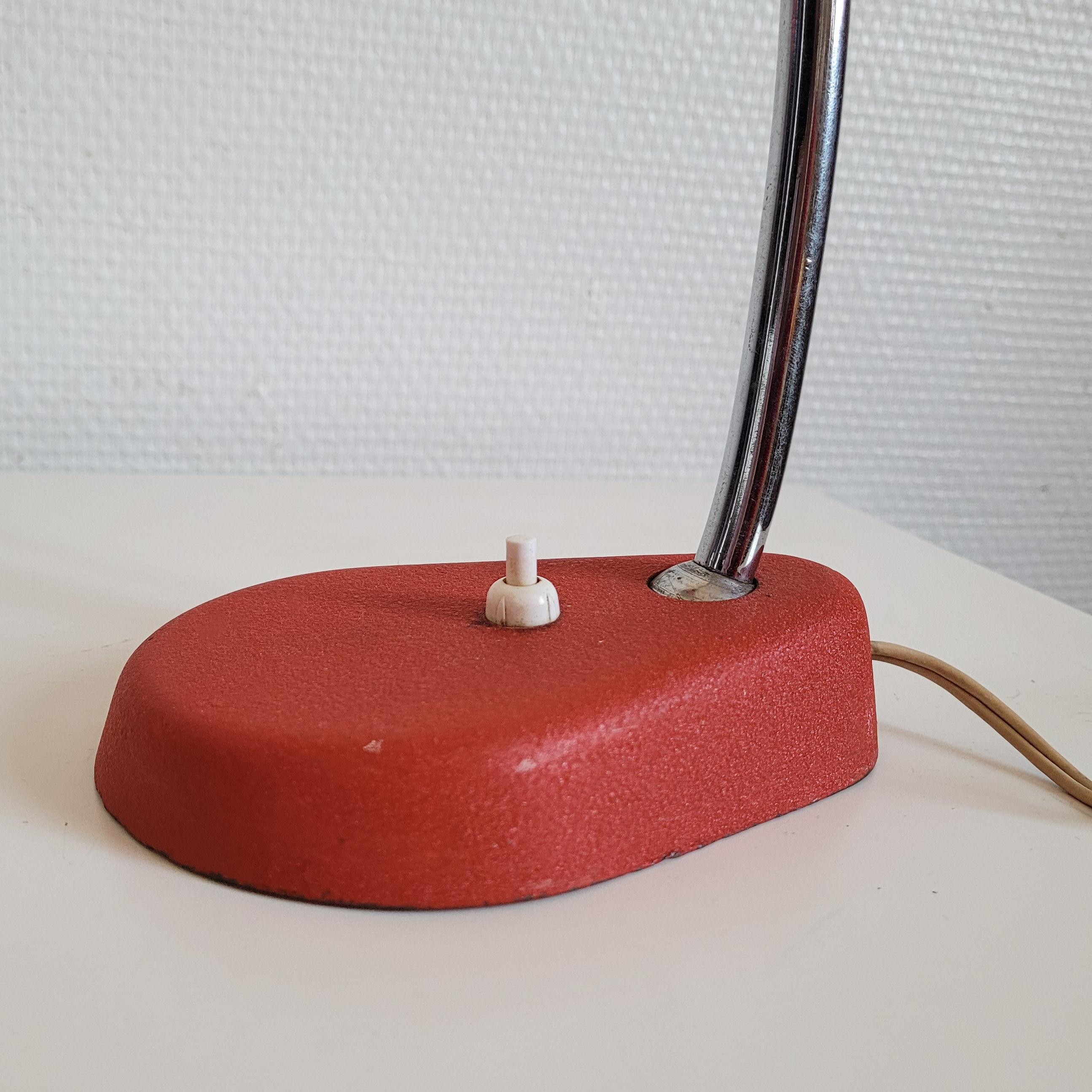 Retro red desk lamp year 50