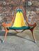 Vintage armchair, old deck chair furniture