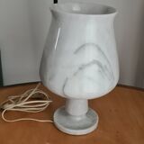 Vintage Carrara marble lamp