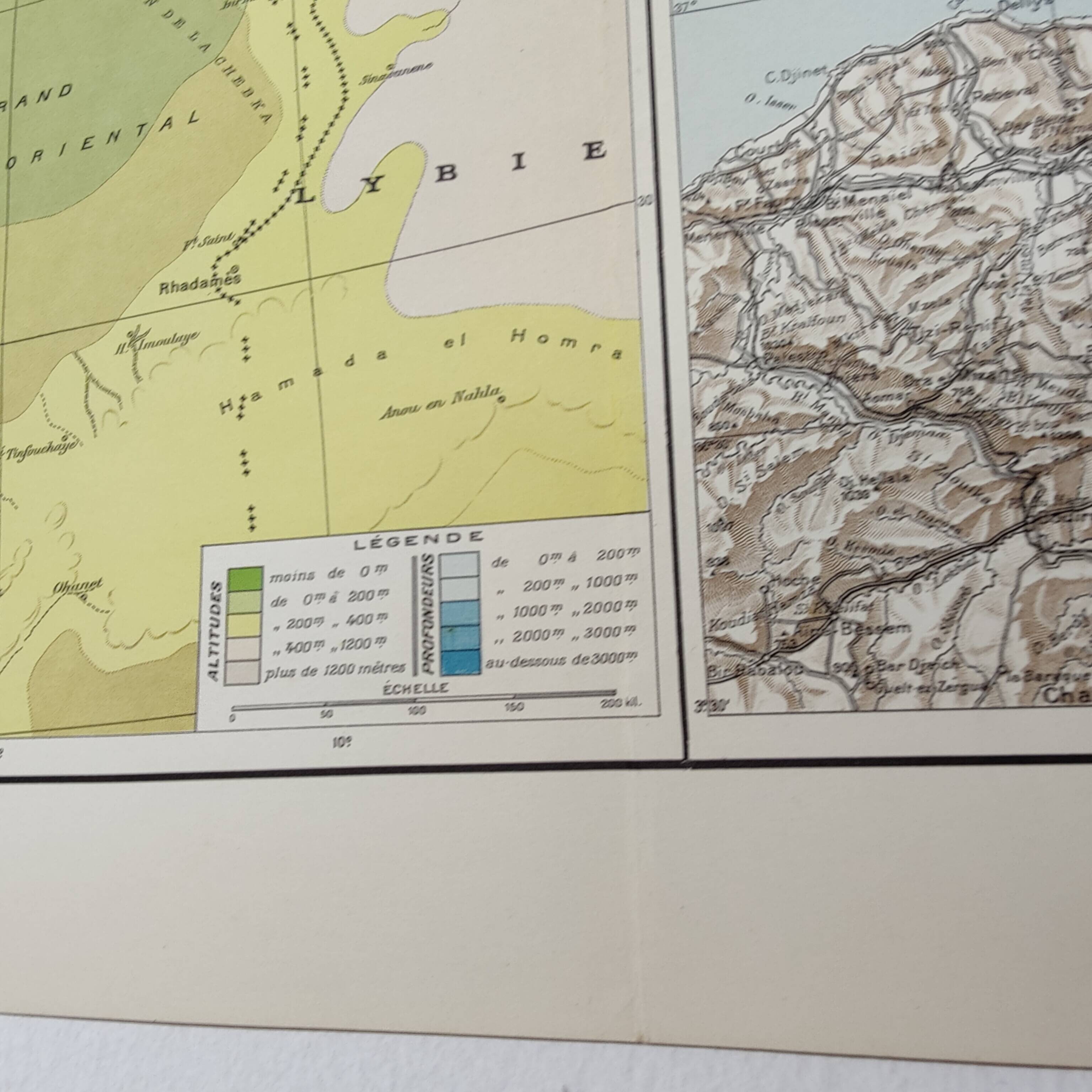 Carte Afrique du Nord 1950