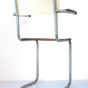 Gispen Vintage Tubular Chair – 1930s Dutch Design – White Retro Industrial