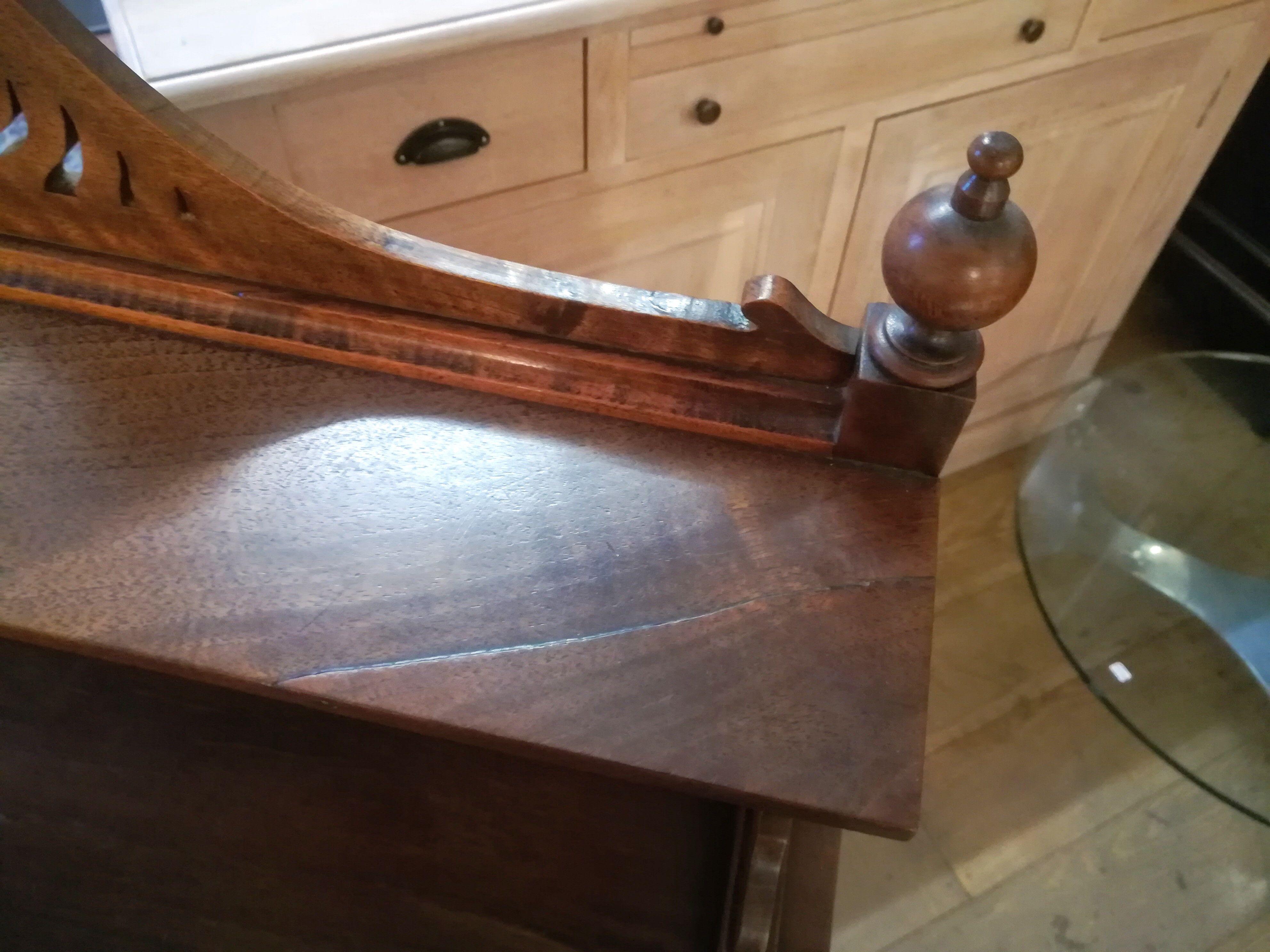 Art nouveau walnut storage cabinet