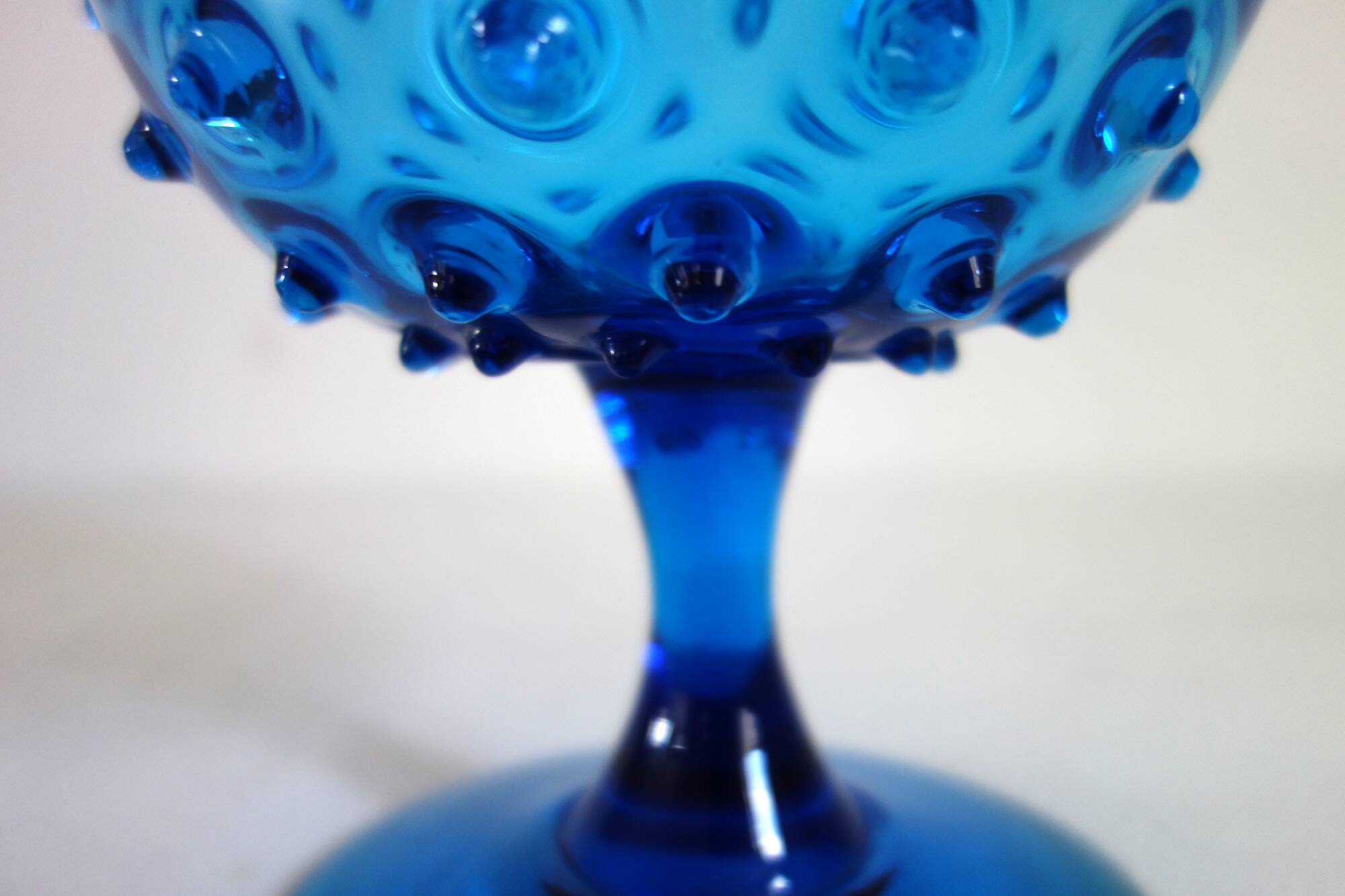 Vintage cobalt blue Empoli glass vase