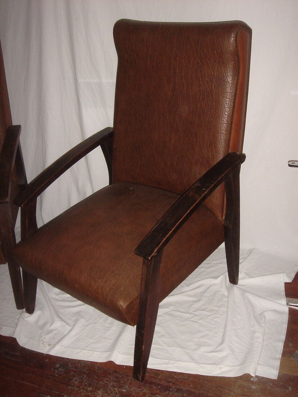 Pair of skai armchairs, 1960s