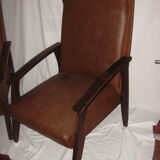 Paire de fauteuils en skaï de 1960