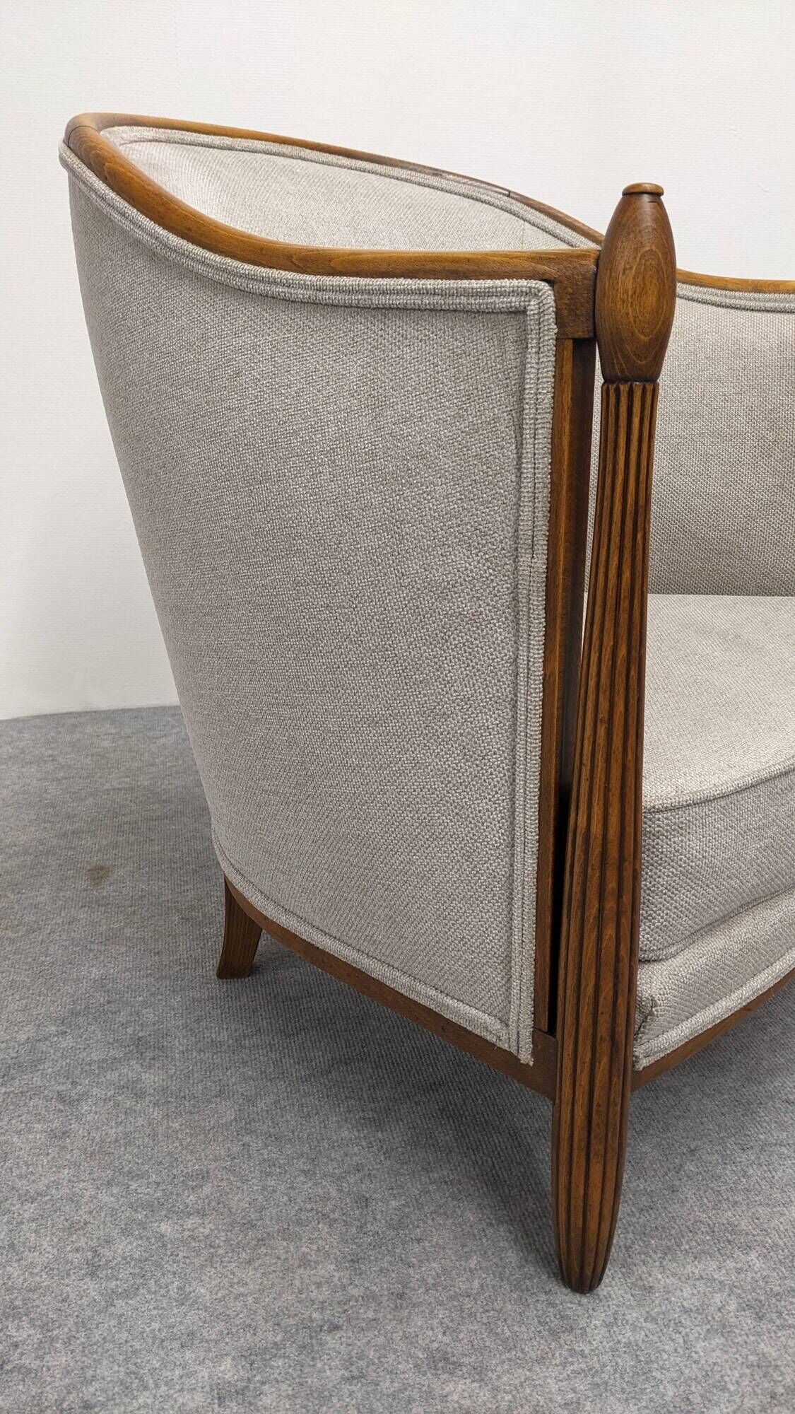Pair of Art Deco gondola armchairs, France circa 1920
