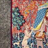Ancient wool tapestry "The Lady and the Unicorn"