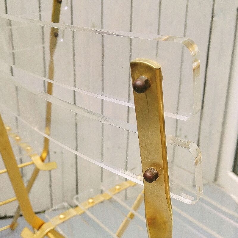 Pair of chairs in methcrylate Yonel Lebovici - Bernard Berthet (No.2)