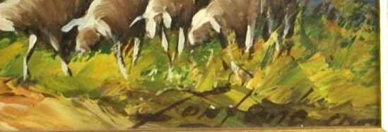 Tableau Berger Dans Arrière-pays Provençal, Fortuné Car (1905-1970)