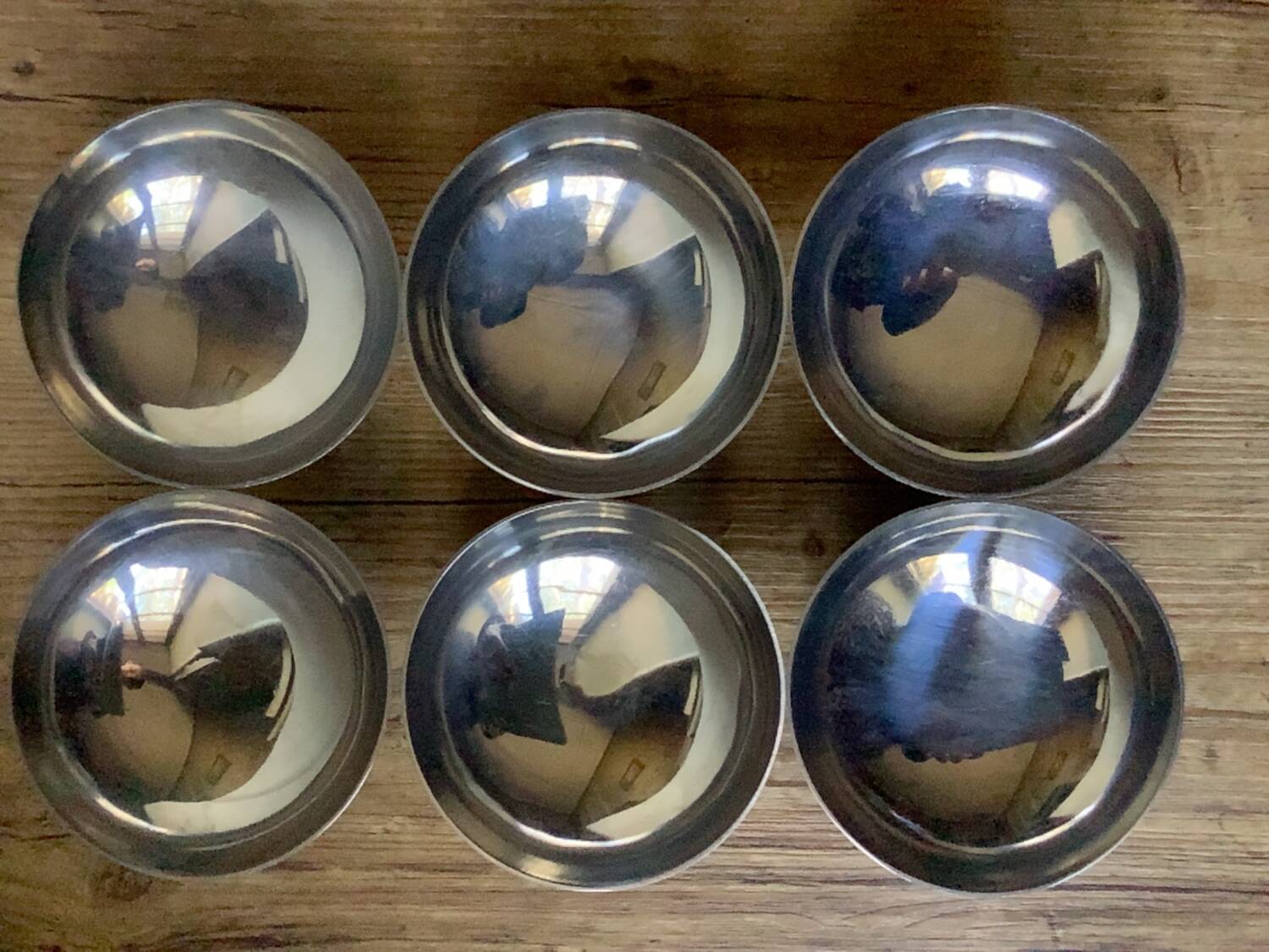 Coupelles inox années 70