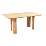 Solid oak dining table, seats 8 people.