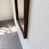 Miroir scandinave en teck massif 1970