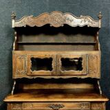 Louis XV Provençal double-body oak bookcase buffet