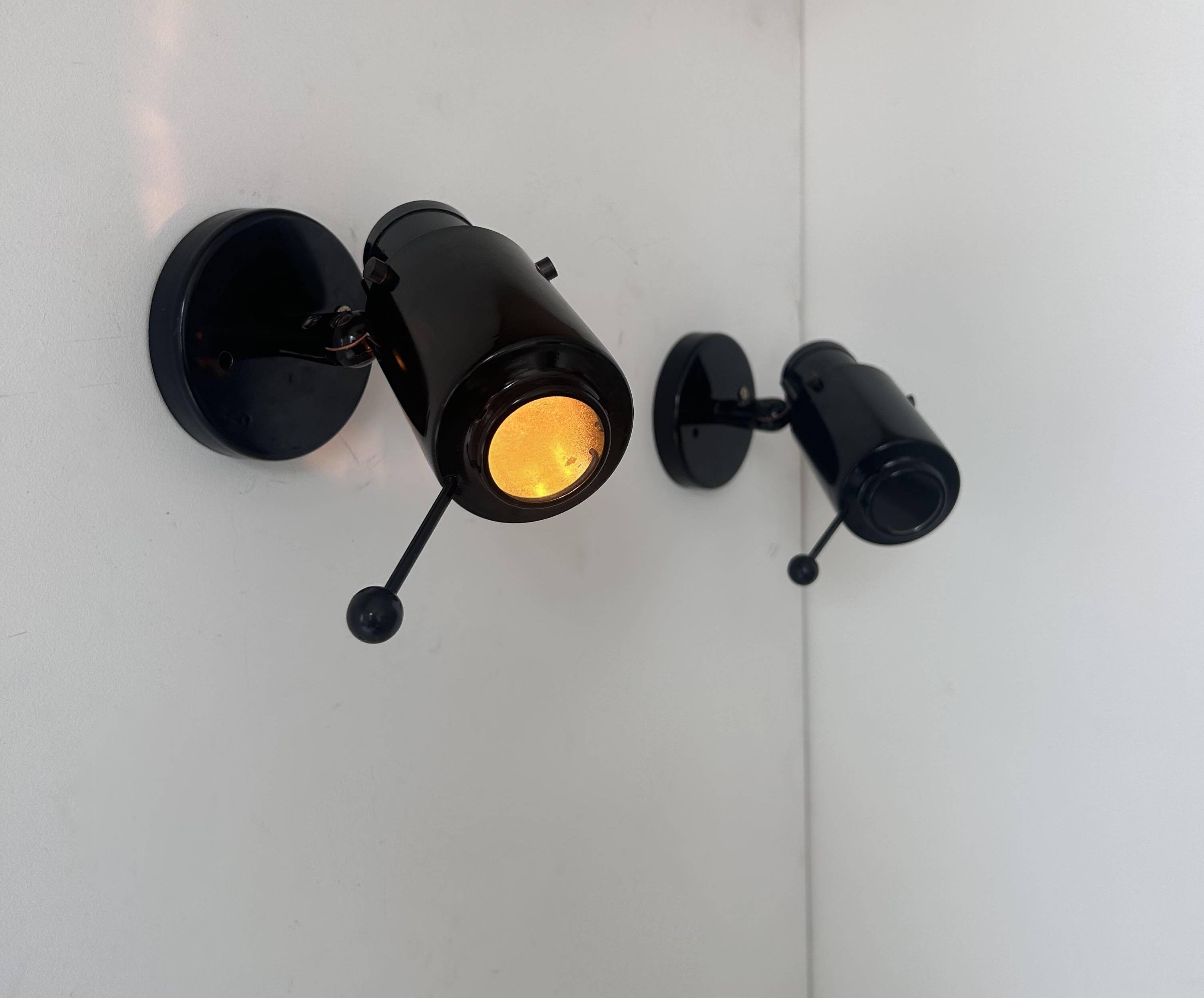 Pair of vintage Zodiac wall lights, Jacques Biny Lita 1965