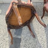 Paire de fauteuils cabriolets de style louis xv