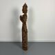 Grande statuette de kinaree, adorant, devi en bois sculpté. Thailande