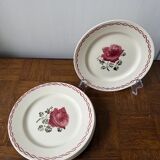 Lot de 6 assiettes à dessert demi-porcelaine fabriquées en France